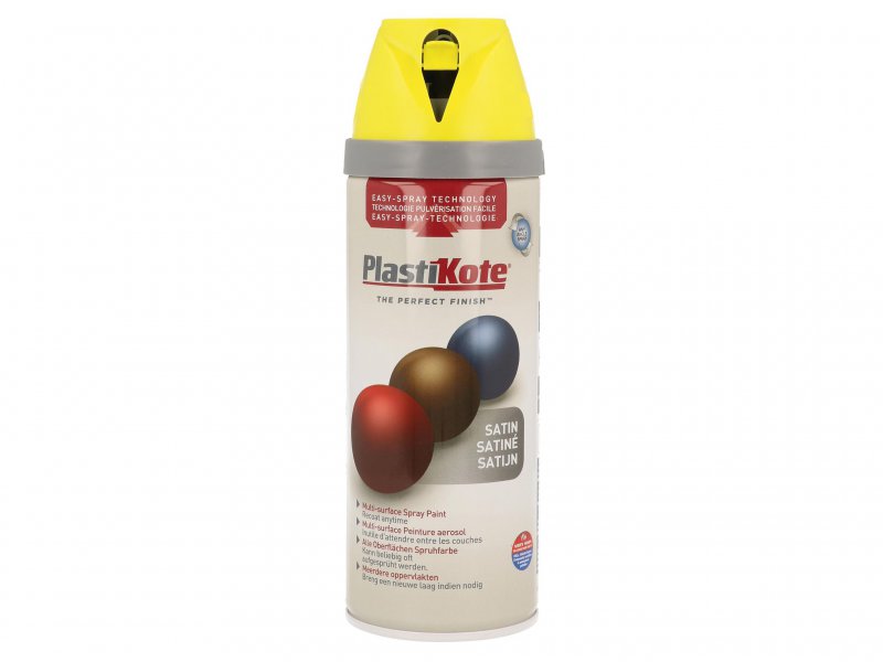 PlastiKote Twist & Spray Satin Lime Green 400ml Main Image