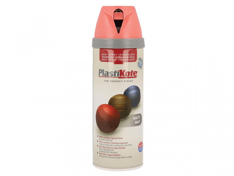 PlastiKote Twist & Spray Matt Dusty Coral 400ml Main Image