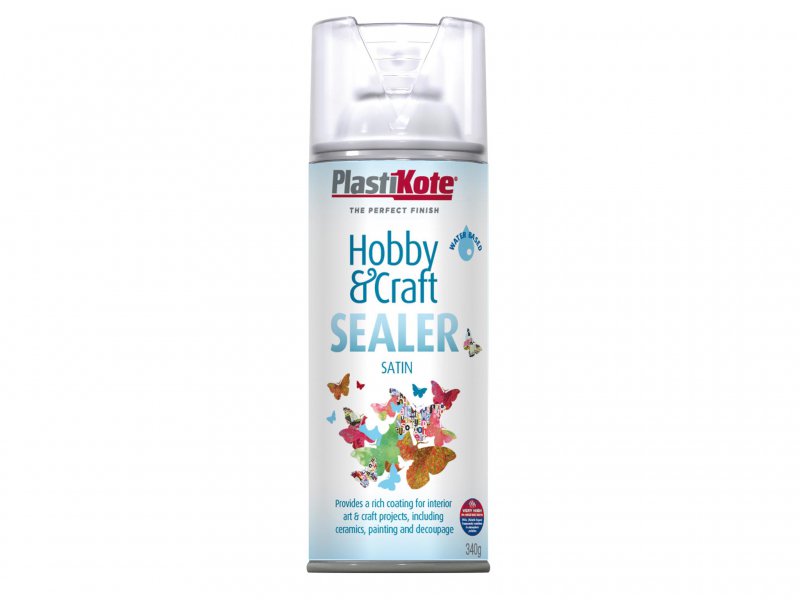 Plasti-kote Hobby & Craft Sealer Spray Clear Satin 400ml Main Image