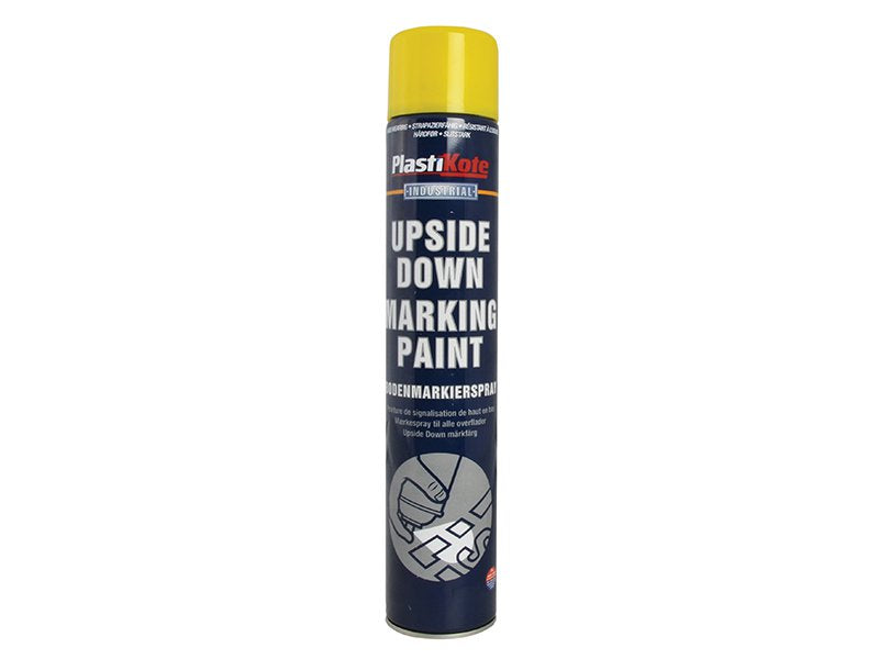 Plasti-kote Upside Down Mark Paint Yellow 750 ml Main Image