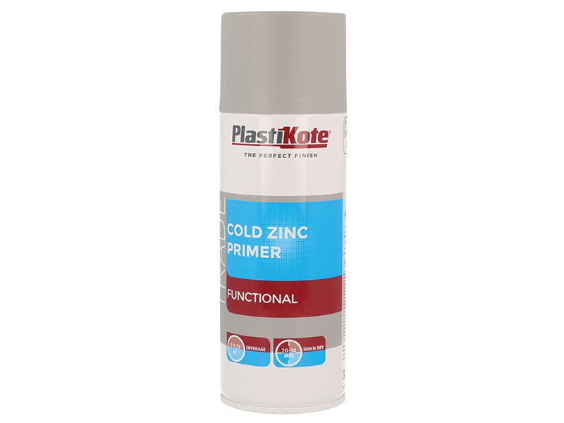 PlastiKote Trade Cold Zinc Spray Primer 400ml Main Image