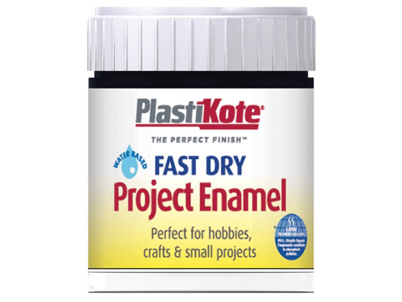 Plasti-kote Fast Dry Enamel Paint Paint B2 Bottle 59 ml Black Matt Main Image