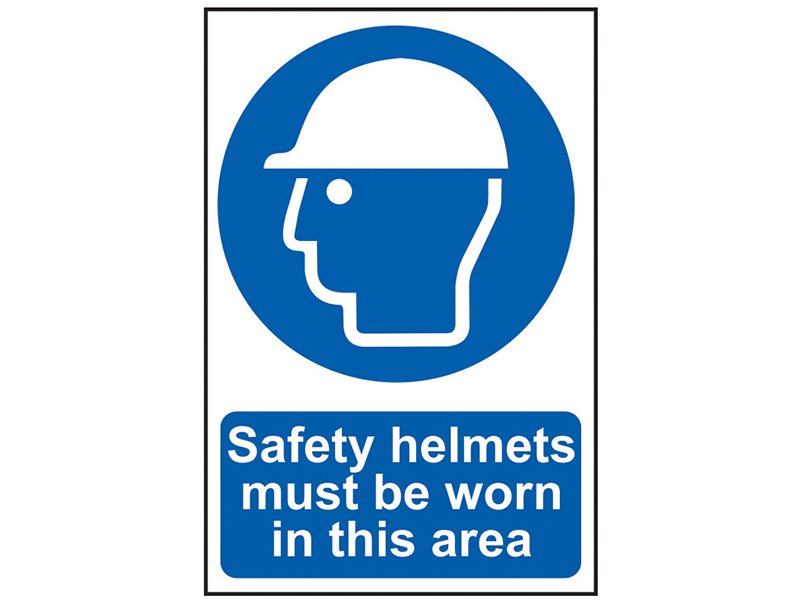 Scan Safety Helmets Must Be Worn In This Area - PVC 200 x 300mm Main Image