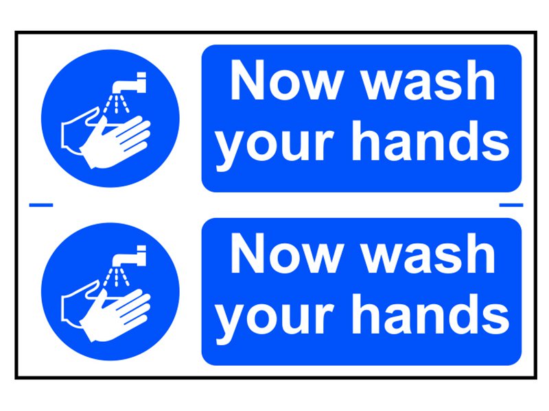 Scan Now Wash Your Hands - PVC 300 x 200mm Main Image