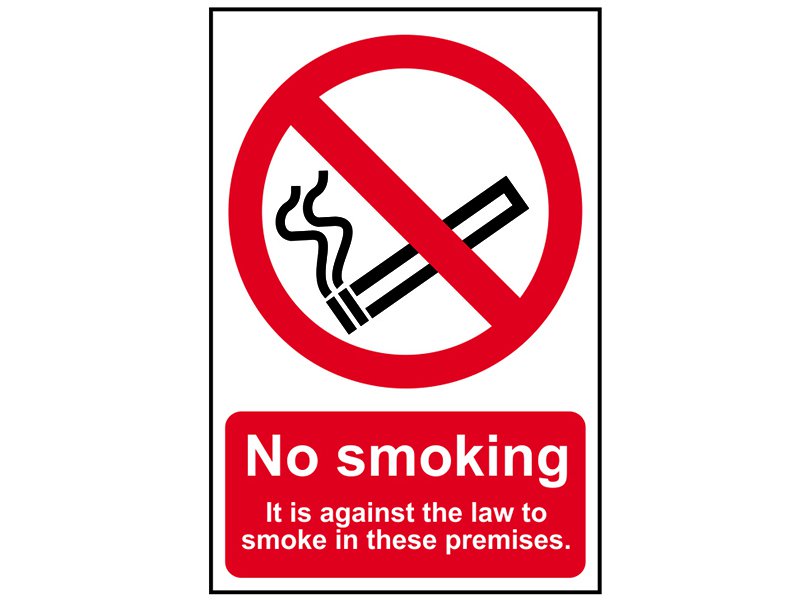 Scan No Smoking It Is Against The Law To Smoke On These Premises - PVC 200 x 300mm Main Image