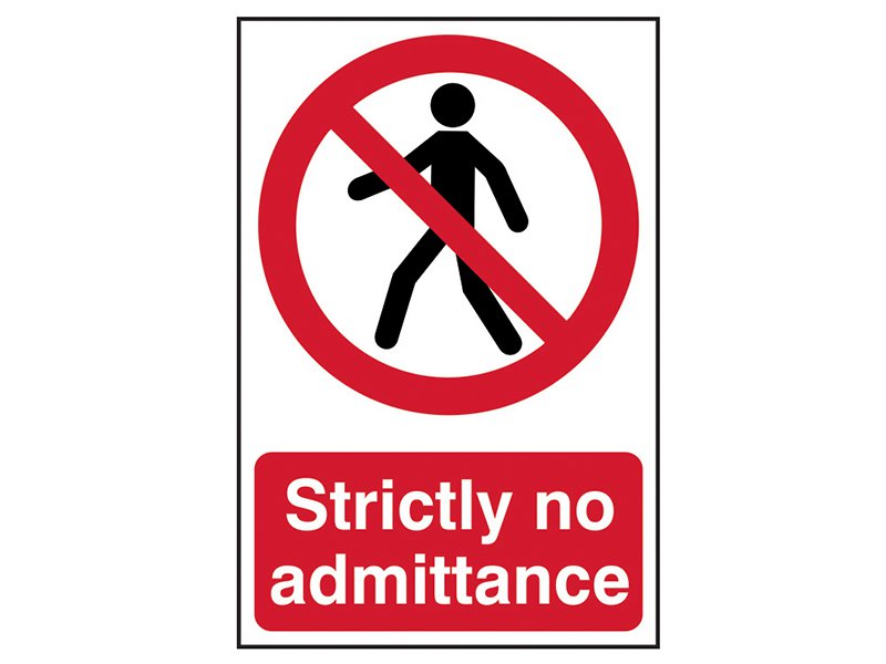 Scan Strictly No Admittance - PVC 200 x 300mm Main Image