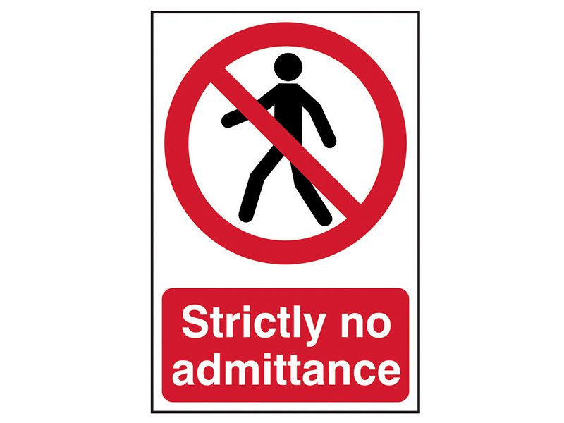 Scan Strictly No Admittance - PVC 200 x 300mm Main Image