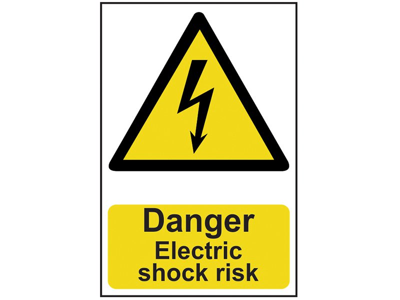 Scan Danger Electric Shock Risk - PVC 200 x 300mm Main Image