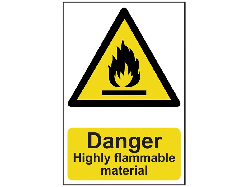 Scan Danger Highly Flammable Material - PVC 200 x 300mm Main Image