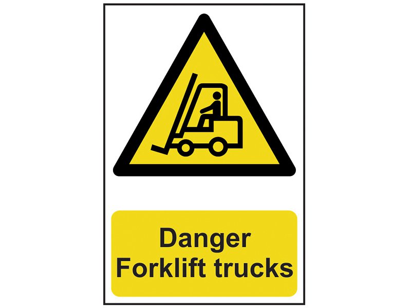Scan Danger Forklift Trucks - PVC 200 x 300mm Main Image