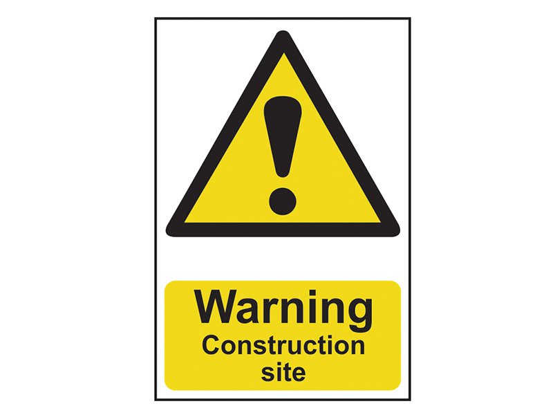 Scan Warning Construction Site - PVC 200 x 300mm Main Image