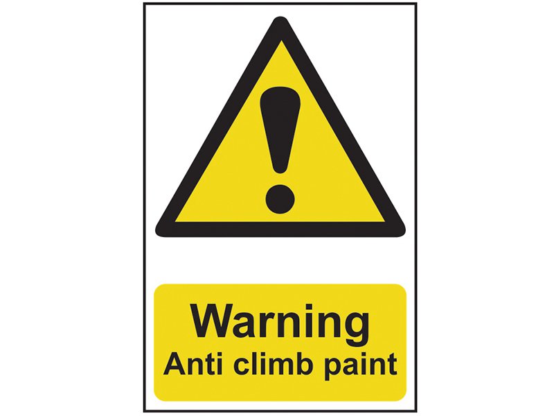 Scan Warning Anti Climb Paint - PVC 200 x 300mm Main Image