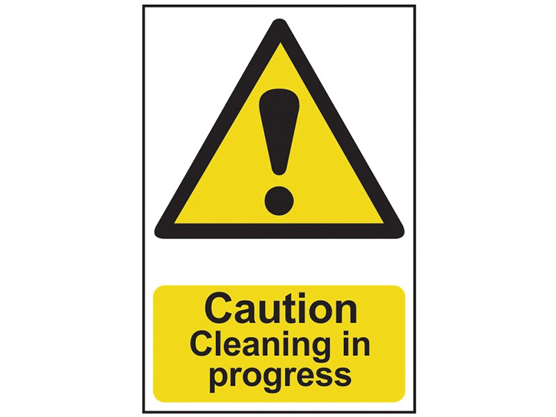 Scan Caution Cleaning In Progress - PVC 200 x 300mm Main Image