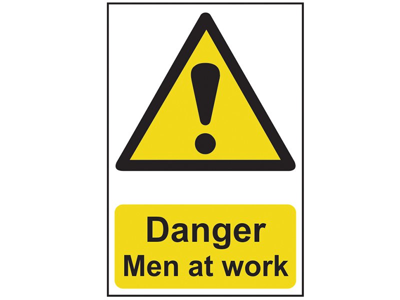 Scan Danger Men At Work - PVC 200 x 300mm Main Image