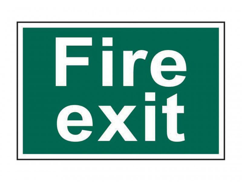 Scan Fire Exit Text Only - PVC Sign 300 x 200mm Main Image