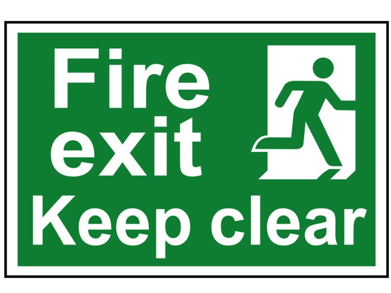 Scan Fire Exit Keep Clear - PVC 300 x 200mm Main Image