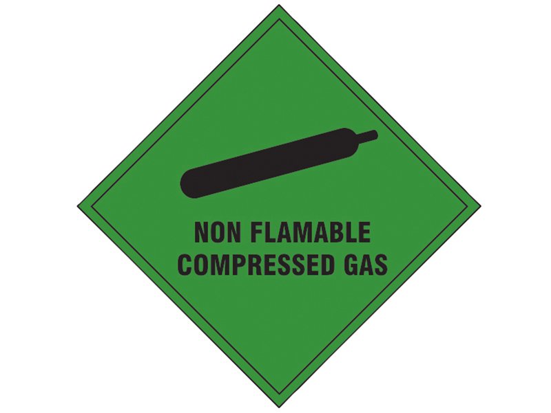 Scan Non Flammable Compressed Gas SAV - 100 x 100mm Main Image