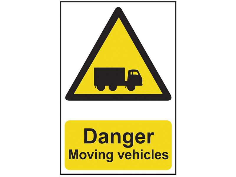 Scan Danger Moving Vehicles - PVC 400 x 600mm Main Image