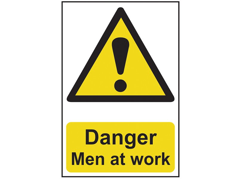 Scan Danger Men At Work - PVC 400 x 600mm Main Image