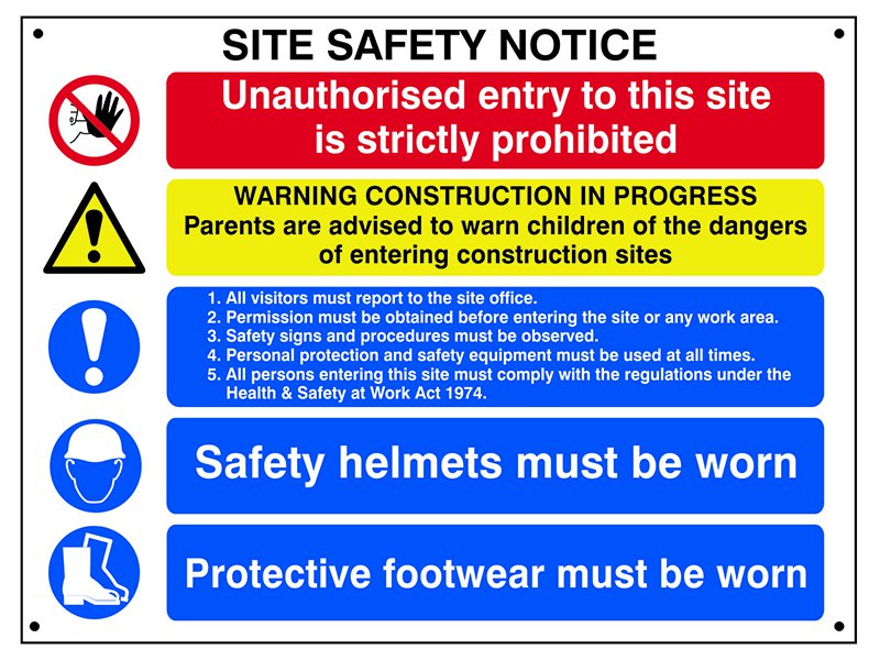 Scan Composite Site Safety Notice - Fmx 800 x 600mm Main Image