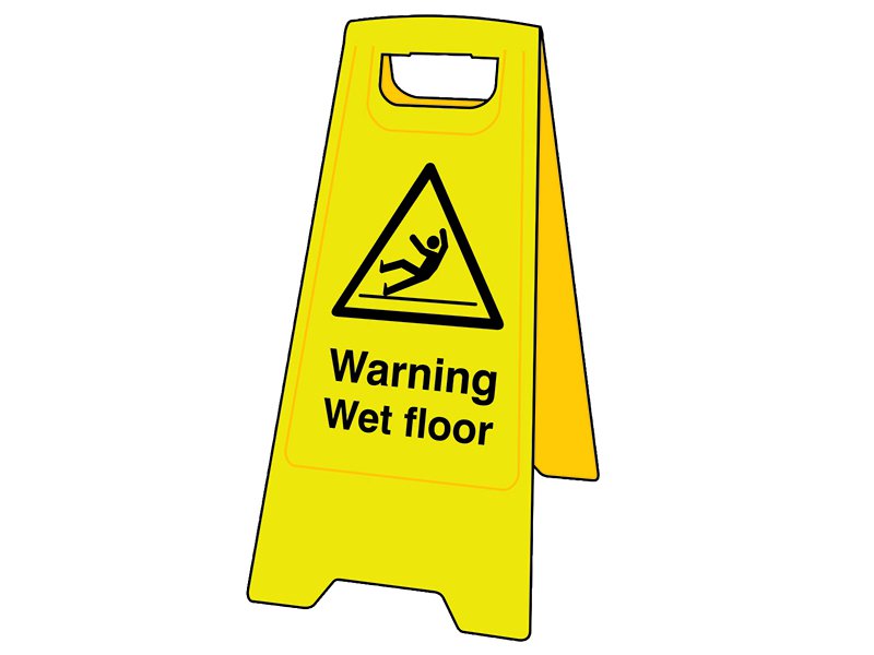Scan Warning Wet Floor Heavy-Duty A Board Main Image
