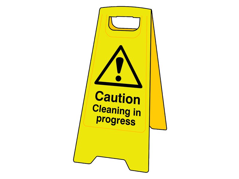 Scan Caution Cleaning In Progress Heavy-Duty A Board Main Image