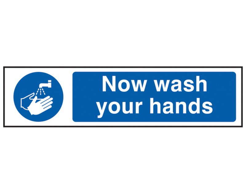 Scan Now Wash Your Hands - PVC 200 x 50mm Main Image