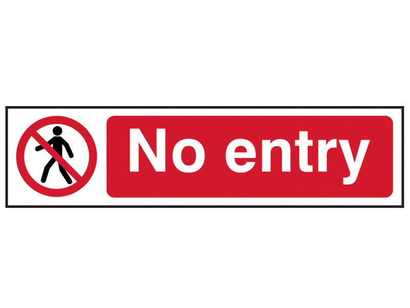 Scan No Entry - PVC 200 x 50mm Main Image