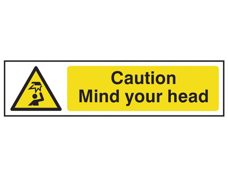 Scan Caution Mind Your Head - PVC 200 x 50mm Main Image
