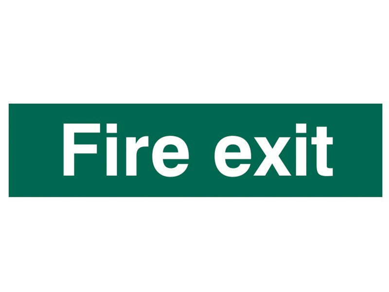 Scan Fire Exit Text Only - PVC 200 x 50mm Main Image