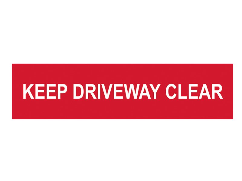 Scan Keep Driveway Clear - PVC 200 x 50mm Main Image