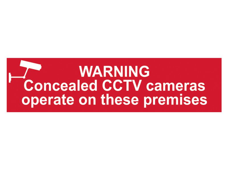 Scan Warning Concealed CCTV Cameras Operate On These Premises - PVC 200 x 50mm Main Image