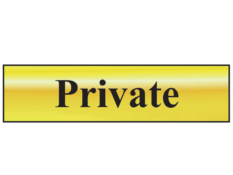 Scan Private - Polished Brass Effect 200 x 50mm Main Image