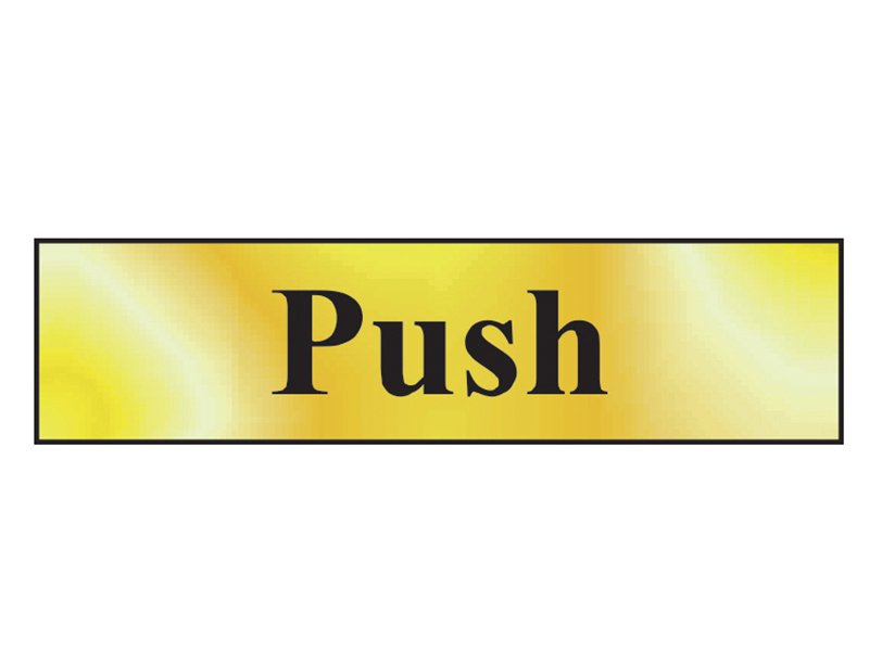 Scan Push - Polished Brass Effect 200 x 50mm Main Image