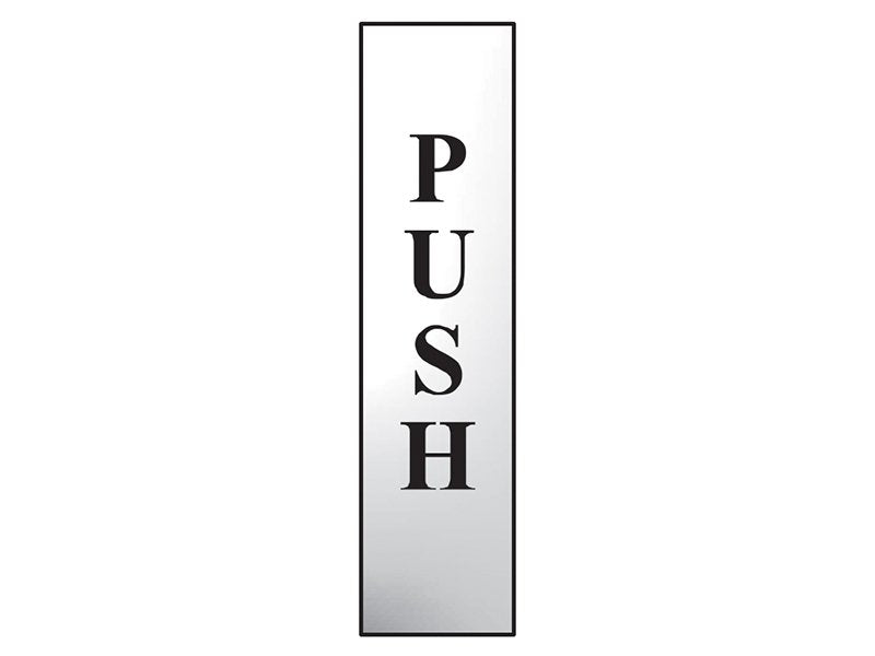 Scan Push Vertical - Chrome 200 x 50mm Main Image
