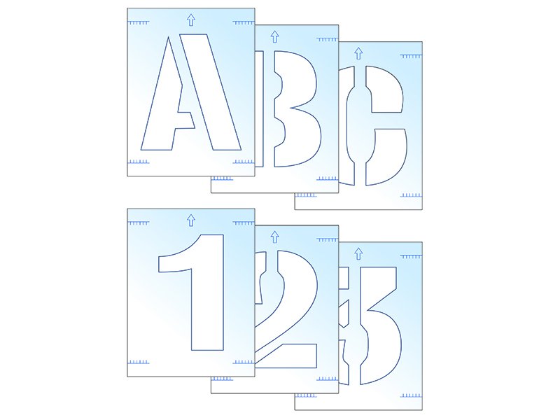 Scan Letter & Number Stencil Kit 25mm Main Image