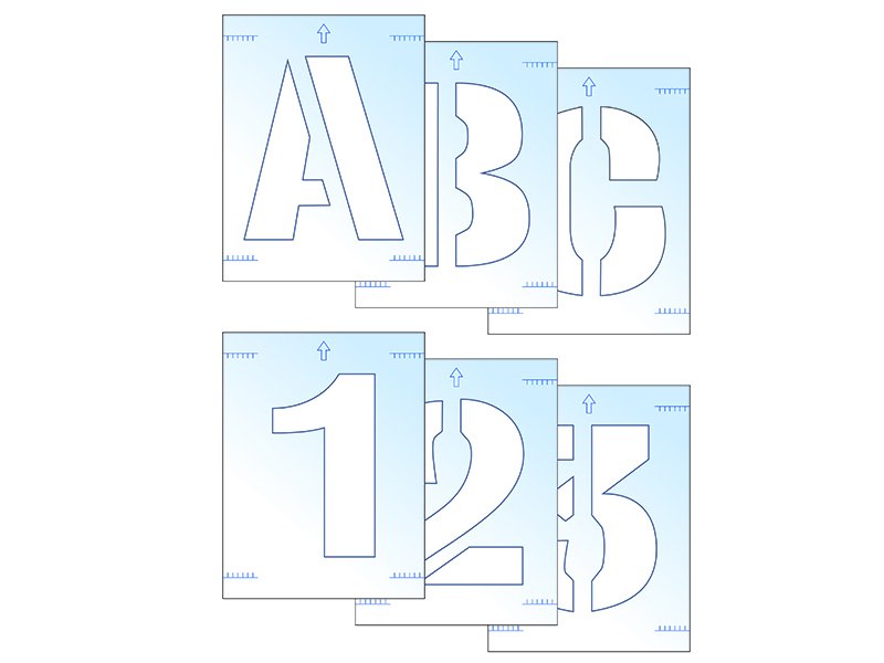 Scan Letter & Number Stencil Kit 50mm Main Image