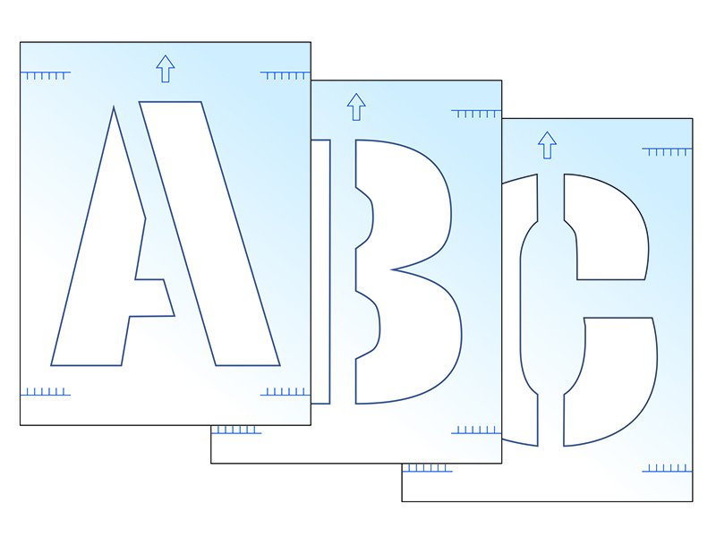 Scan Letter Stencil Kit 300mm Main Image