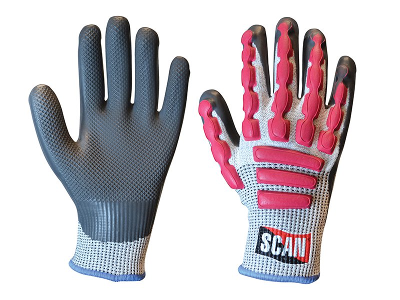 Scan Anti-Impact Latex Cut 5 Gloves - Large (Size 9) Main Image