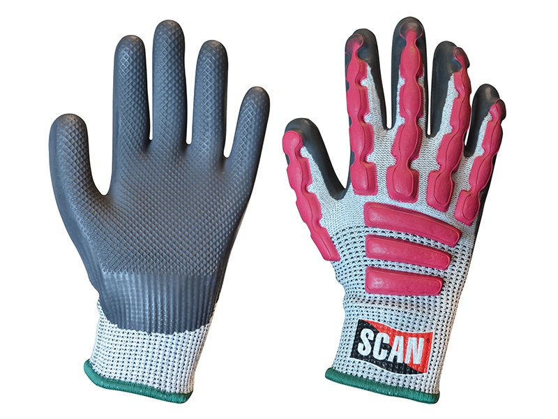 Scan Anti-Impact Latex Cut 5 Gloves - Medium (Size 8) Main Image