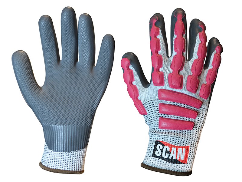 Scan Anti-Impact Latex Cut 5 Gloves - Extra Large (Size 10) Main Image