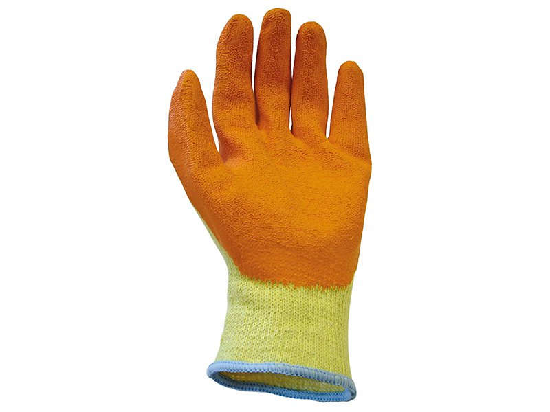 Scan Knit Shell Latex Palm Gloves Orange Pack of 12 Main Image