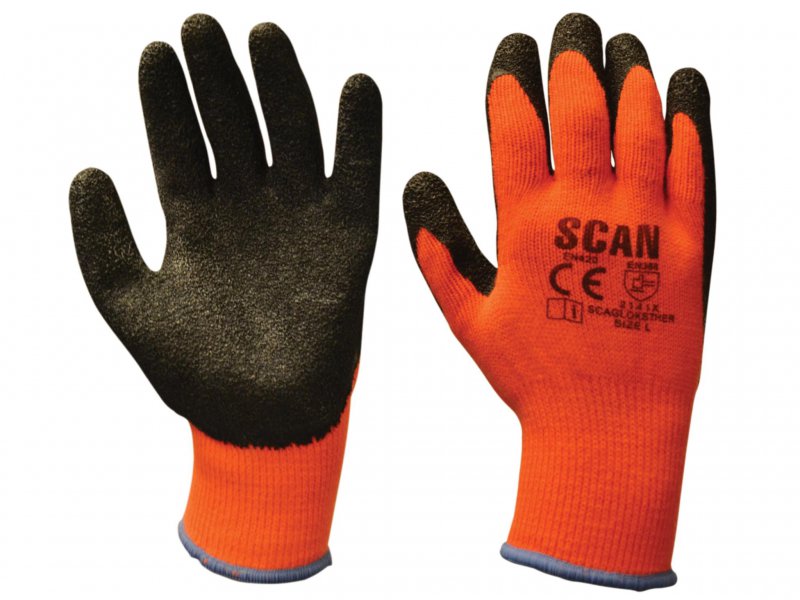 Scan Knitshell Thermal Gloves Orange/Black Main Image