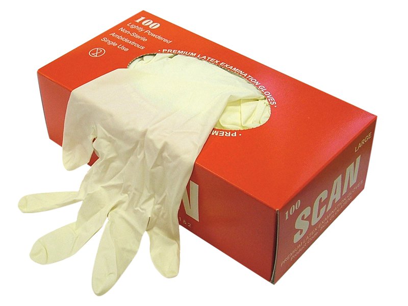 Scan Latex Gloves Box 100 - Medium Main Image
