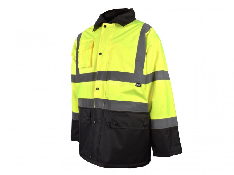 Scan Hi-Vis Yellow/Black Motorway Jacket - XL (48in) Main Image