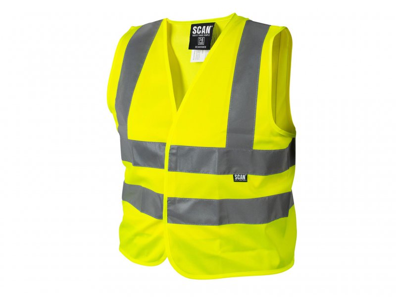 Scan Hi-Vis Waistcoat Yellow - Child 7-9 Main Image