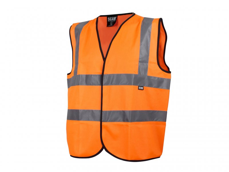 Scan Hi-Vis Waistcoat Orange - L (44in) Main Image