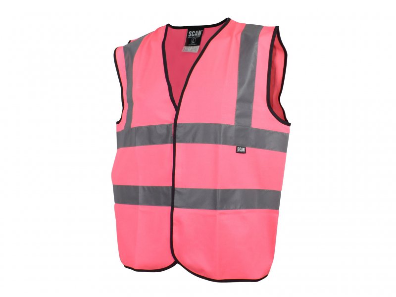 Scan Hi-Vis Waistcoat Pink - L (44in) Main Image