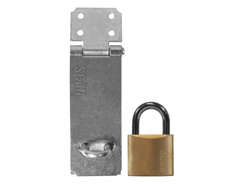 Scan Hasp and Staple 117mm + 40mm Padlock Main Image