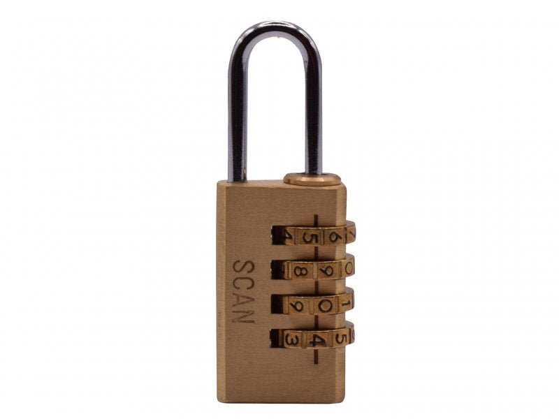 Scan Brass Combination Padlock 20mm Main Image